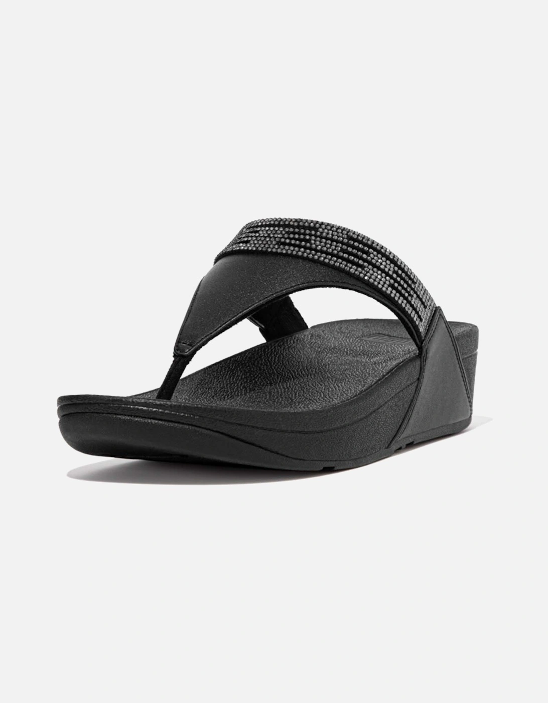 Lulu Lasercrystal Leather Toe-Post Sandals - Womens Lulu Lasercrystal Leather Toe-Post Sandals