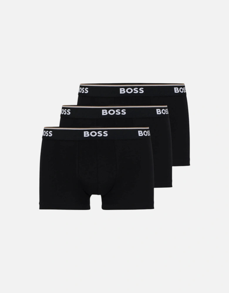 Boss Mens Underwear Trunks Boxer Shorts Stretch Cotton Power 3 Pack Black