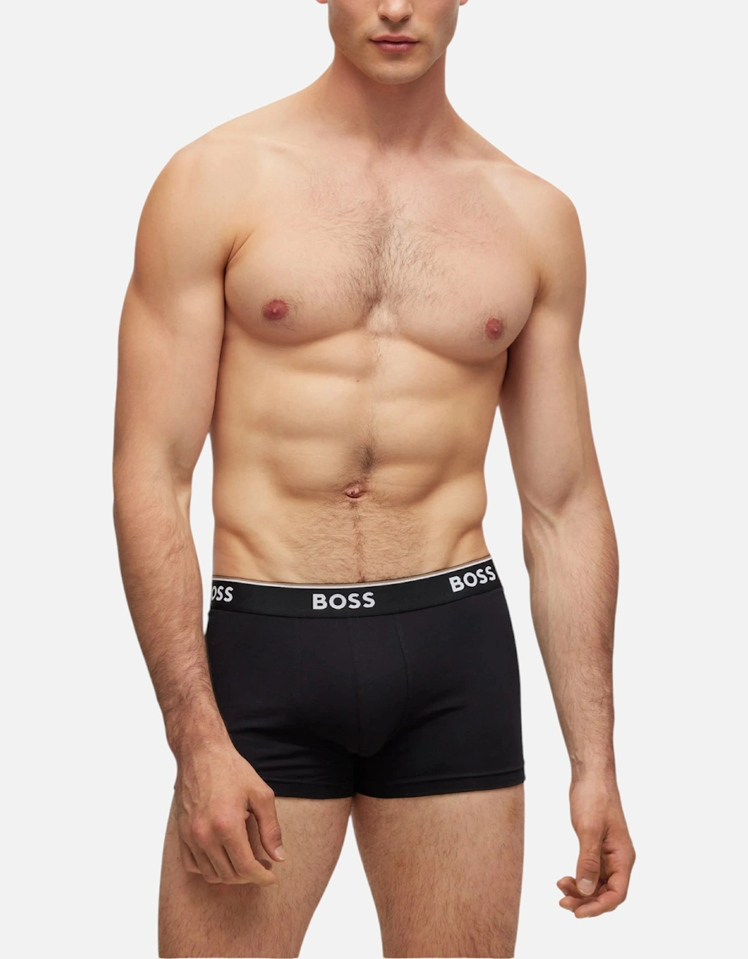 Boss Mens Underwear Trunks Boxer Shorts Stretch Cotton Power 3 Pack Black