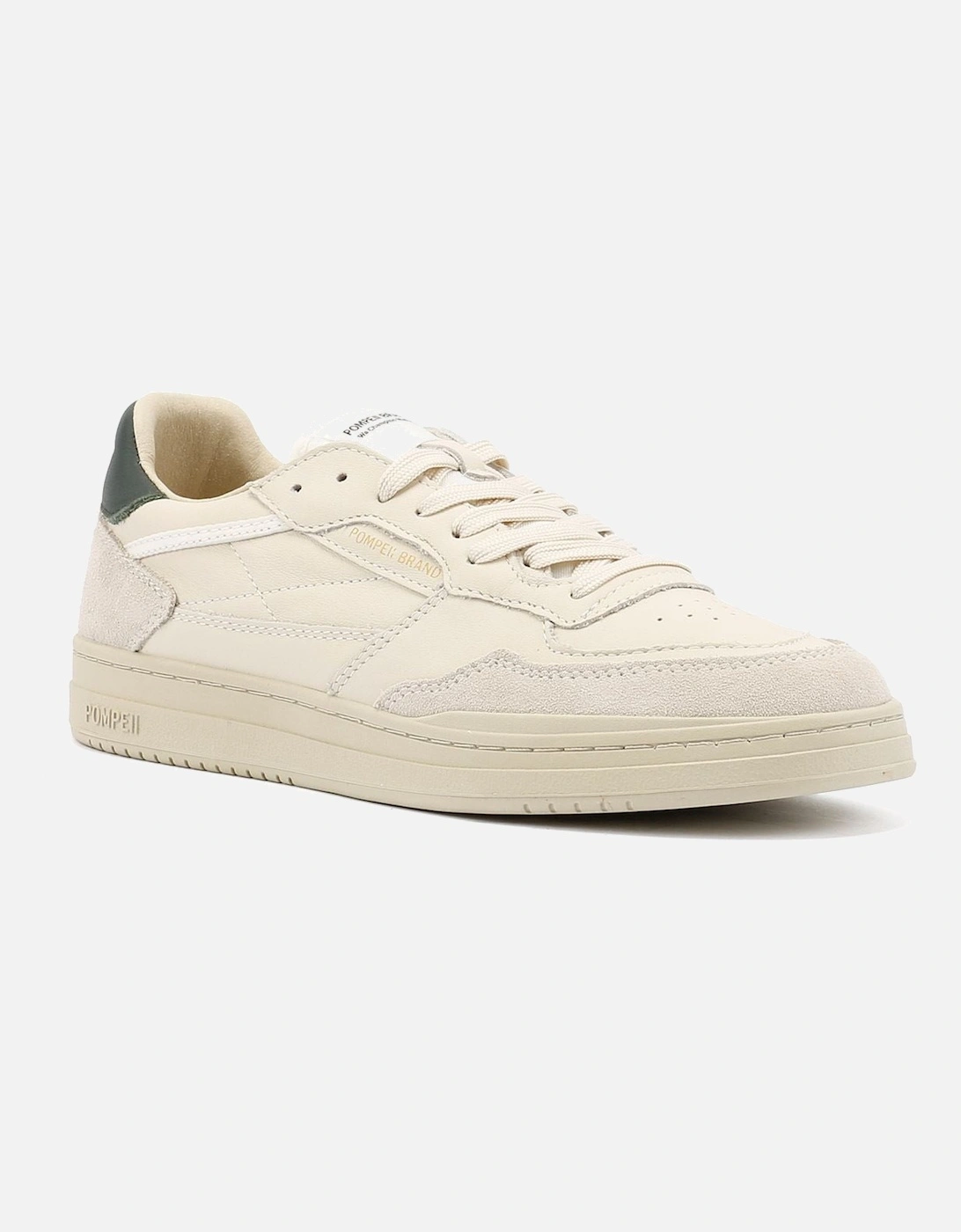 Elan Leather Men's Ecru/Jasper Trainers