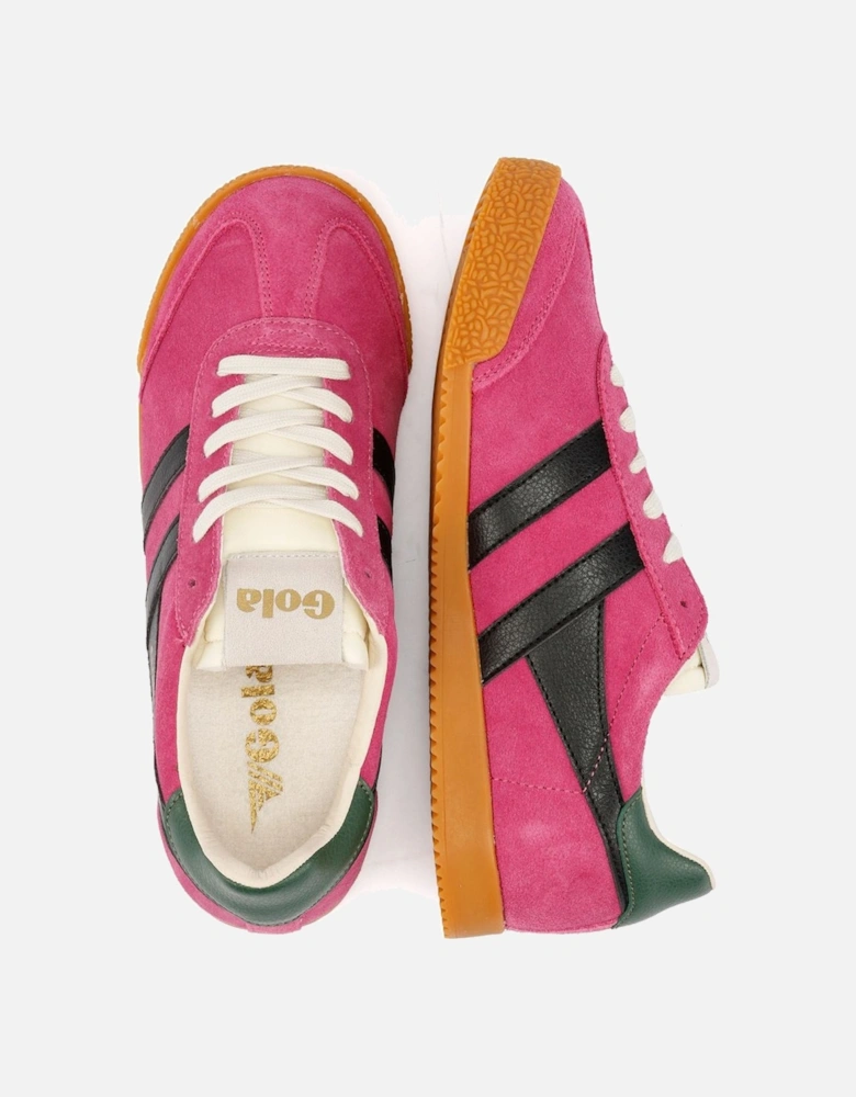 Elan Suede Women's Fuchsia/Black/Evergreen Trainers