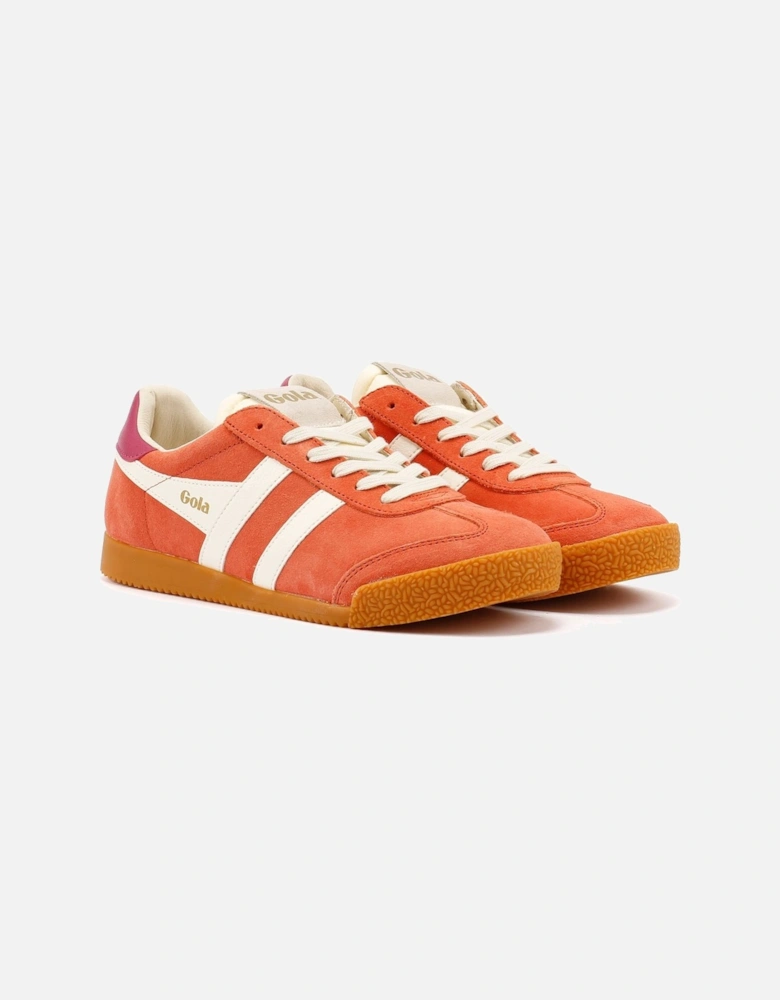 Elan Suede Women's Hot Coral/Off White/ Fuchsia Trainers