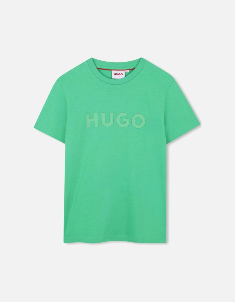 Boys Bright Green Logo Top