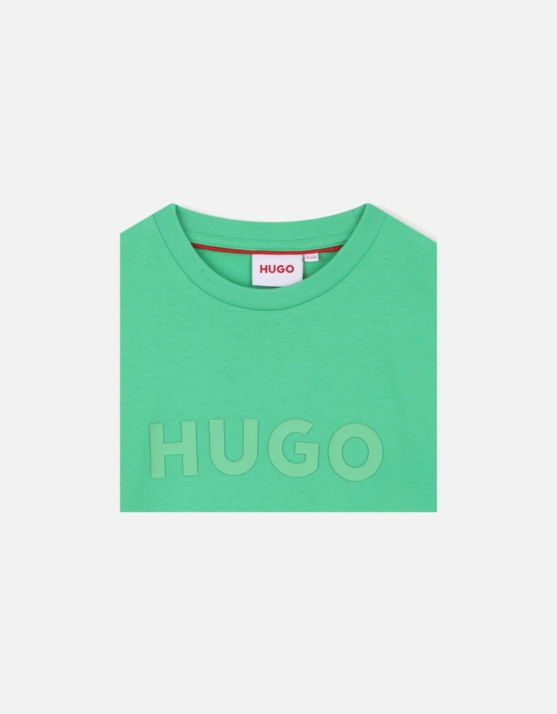 Boys Bright Green Logo Top