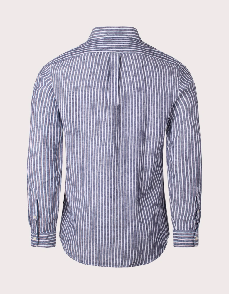 Custom Fit Striped Linen Shirt