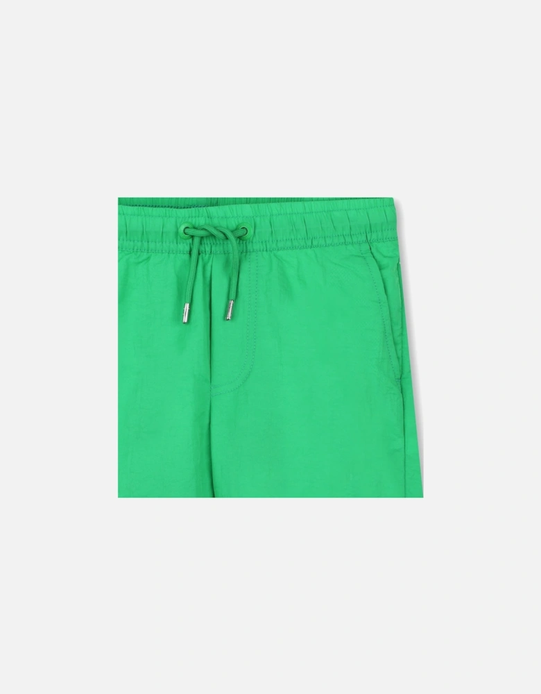 Boys Bright Green Logo Swim Shorts