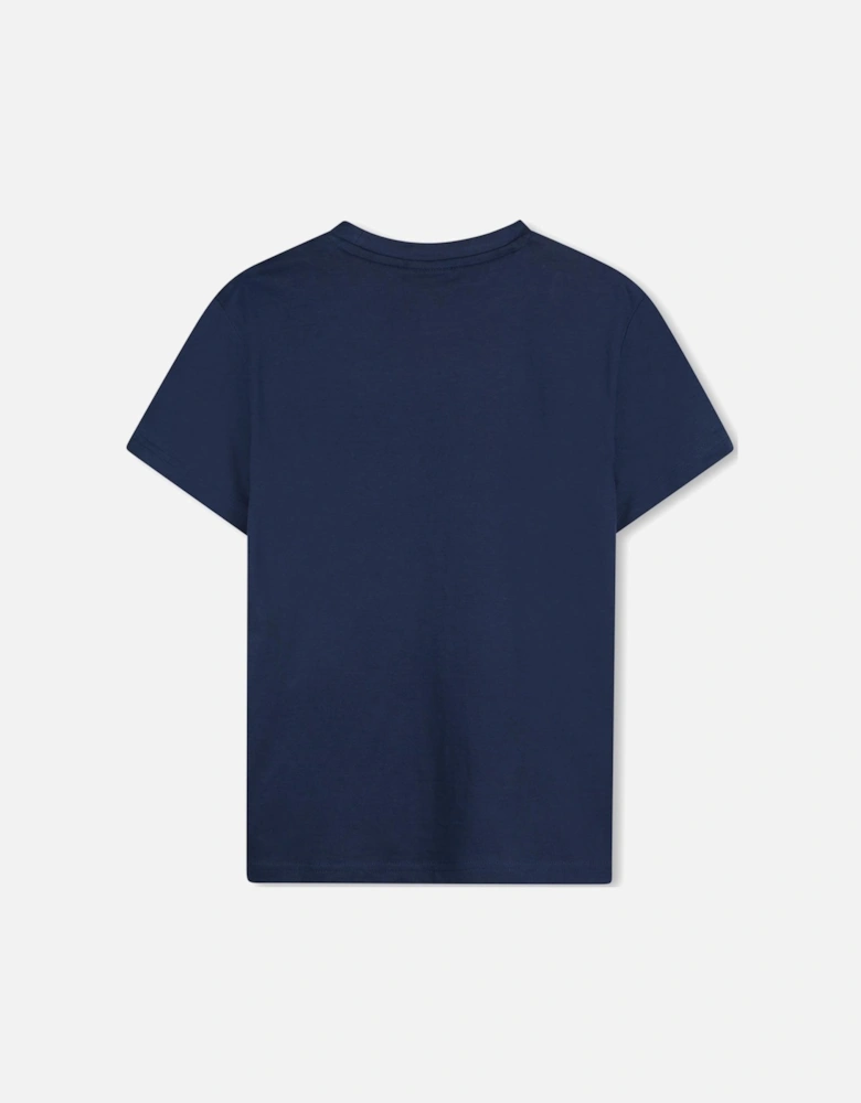 Boys Navy Logo Top