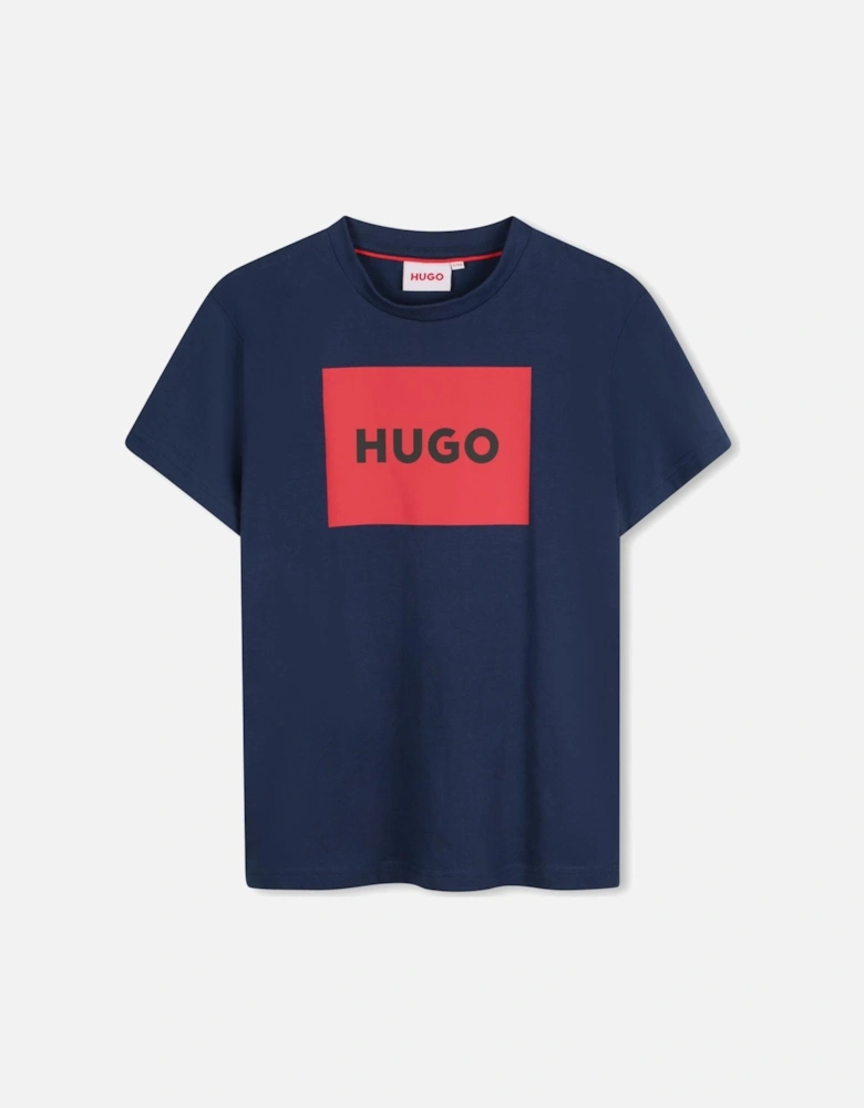 Boys Navy Logo Top