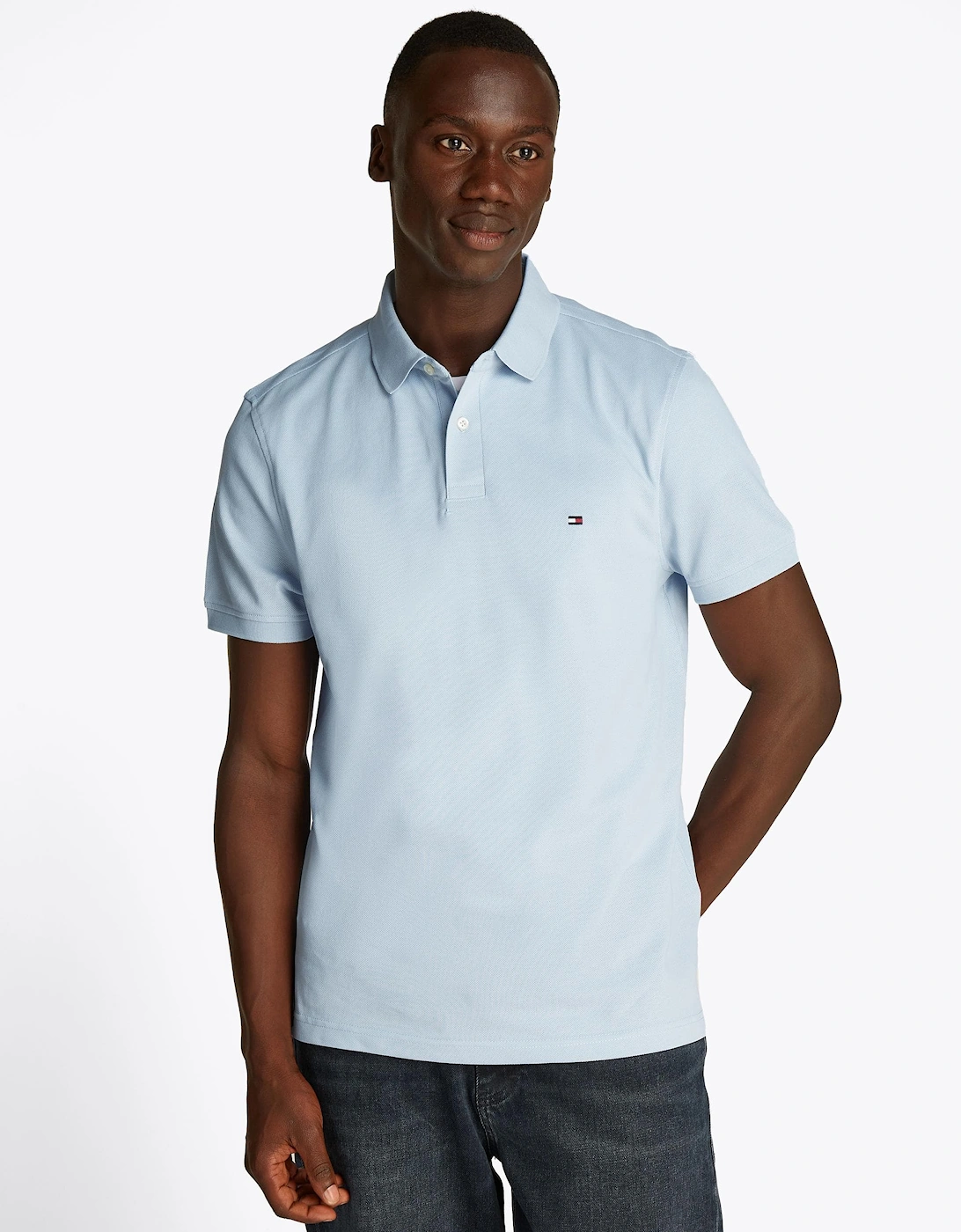 Tommy Hilfiger Men's Blue Core 1985 Regular Polo Shirt - - : 38/Regular M