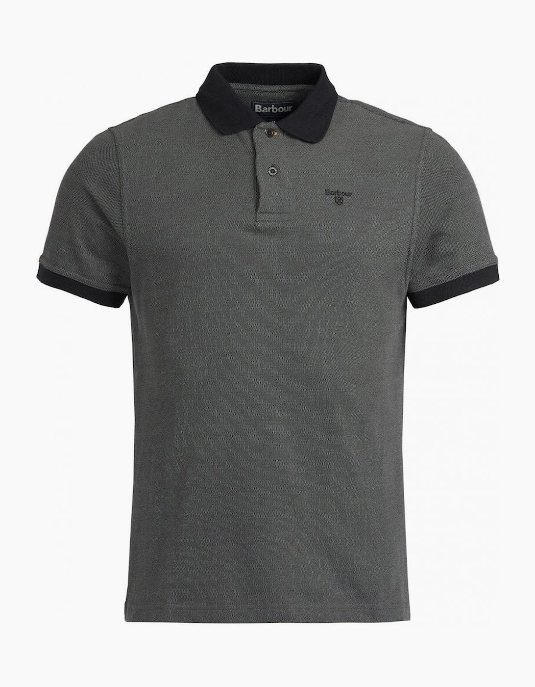 Barbour Men's Grey Black Polo Shirt - Size: 38