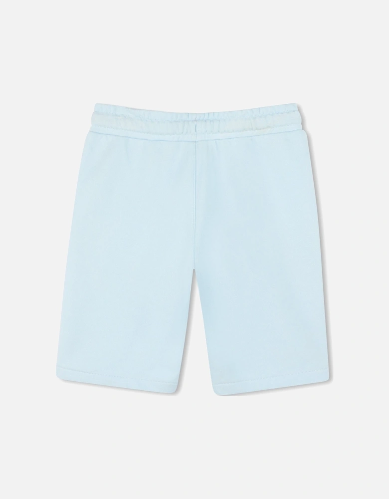 Boys Pale Blue Logo Jog Shorts