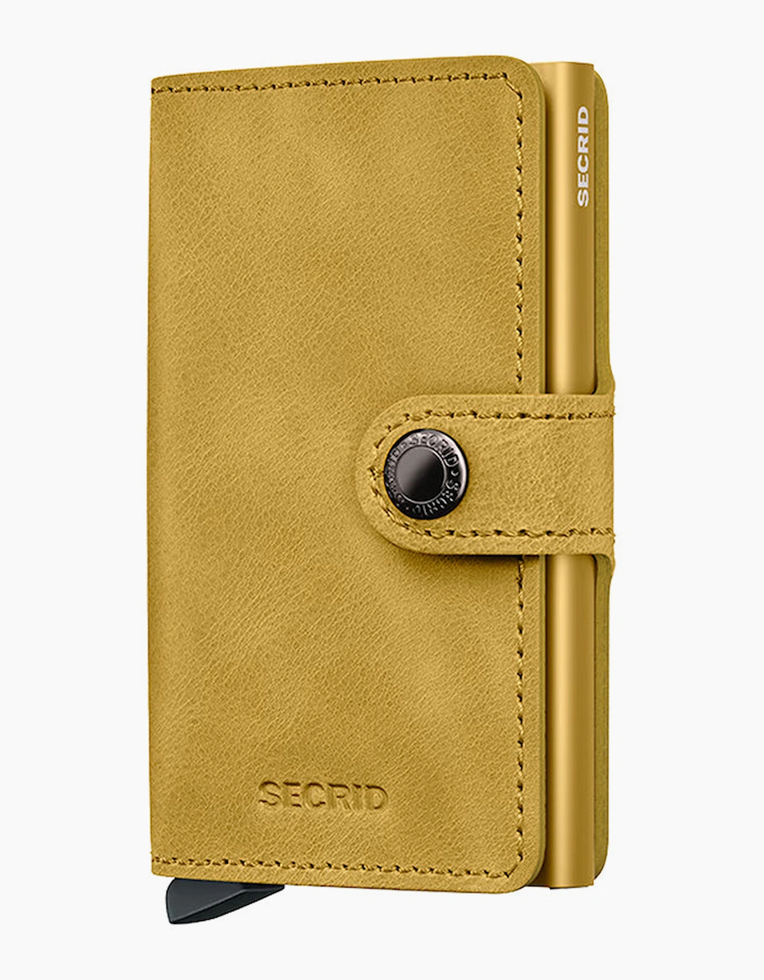 Secrid Unisex Yellow Mini Wallet Vintage Leather