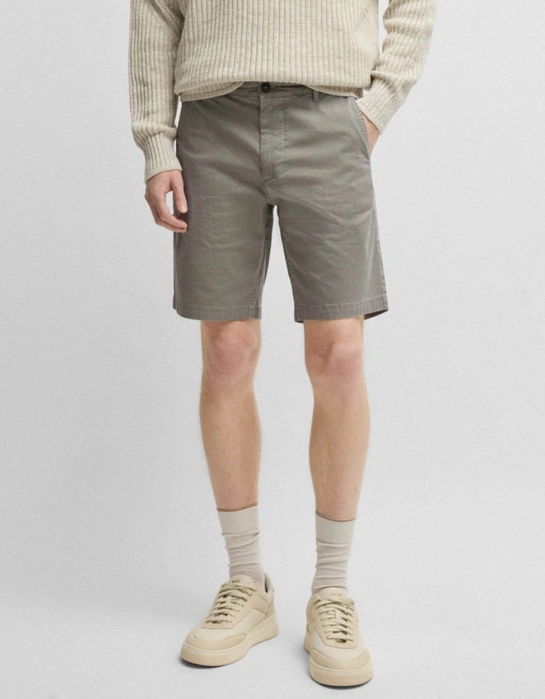 BOSS Orange Mens Slim-Fit Chino Shorts in Stretch-Cotton Twill