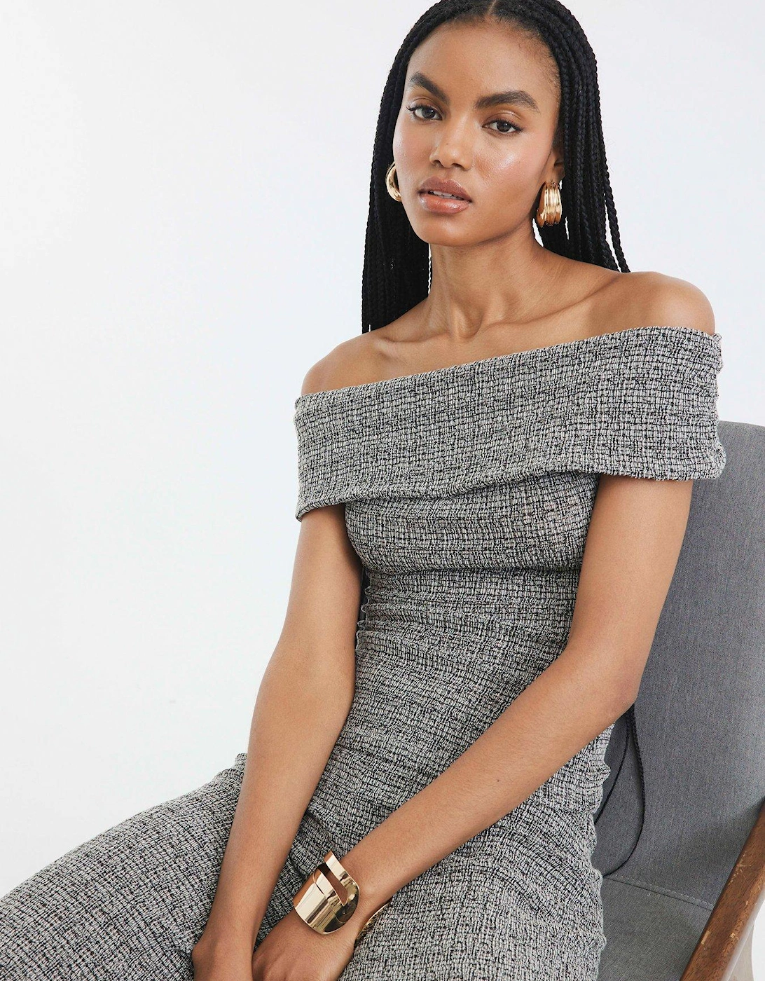 Bardot Textured Top Set - Light Grey, 2 of 1