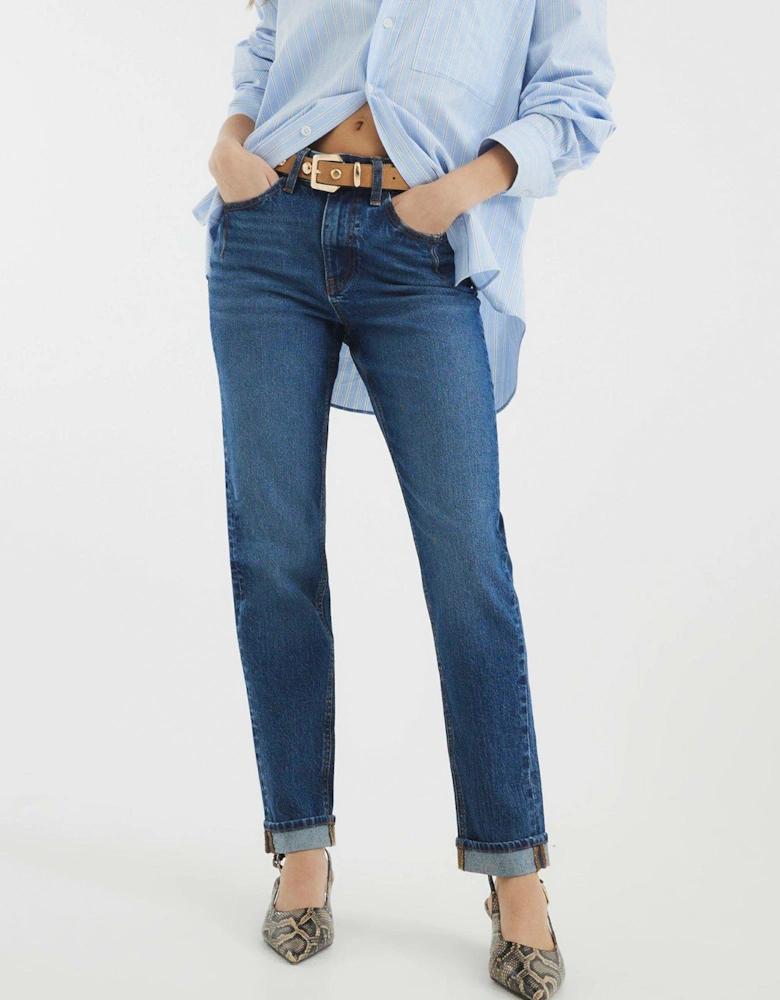 Mom Sculpt Jean - Dark Denim