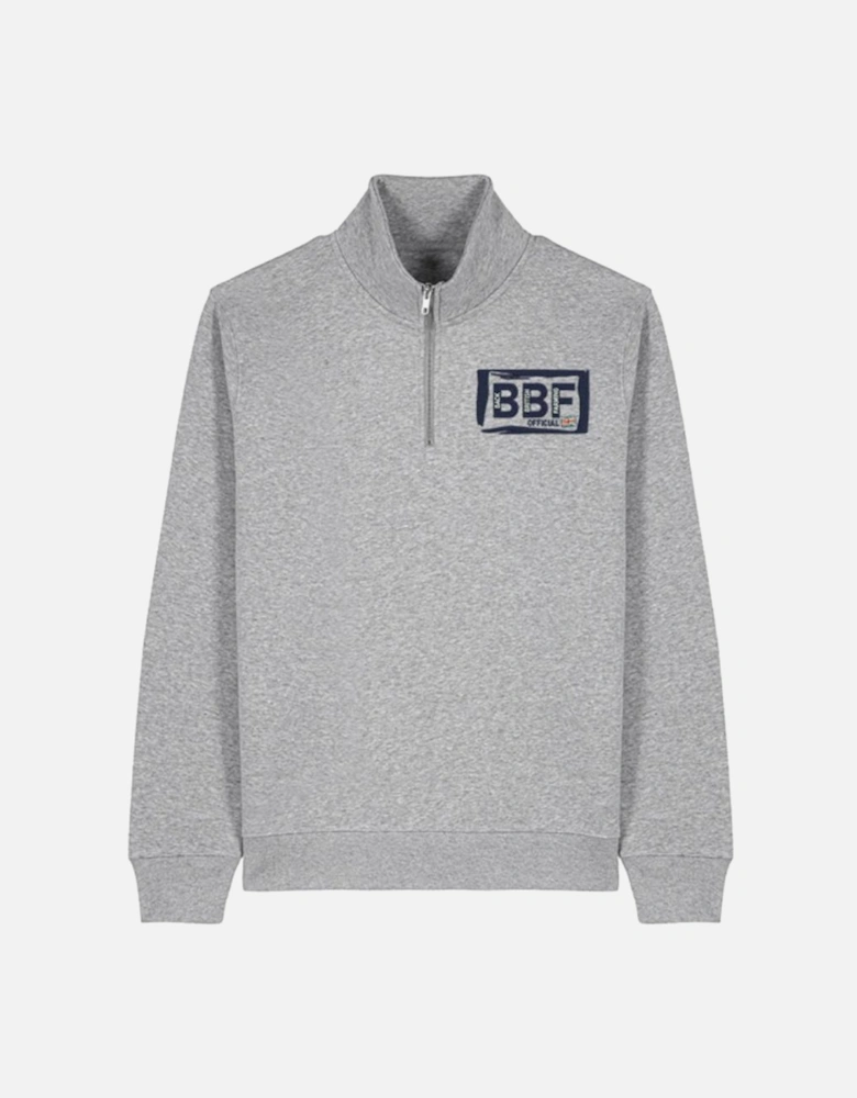 Back British Farming Premium Quarter Zip Heather Grey