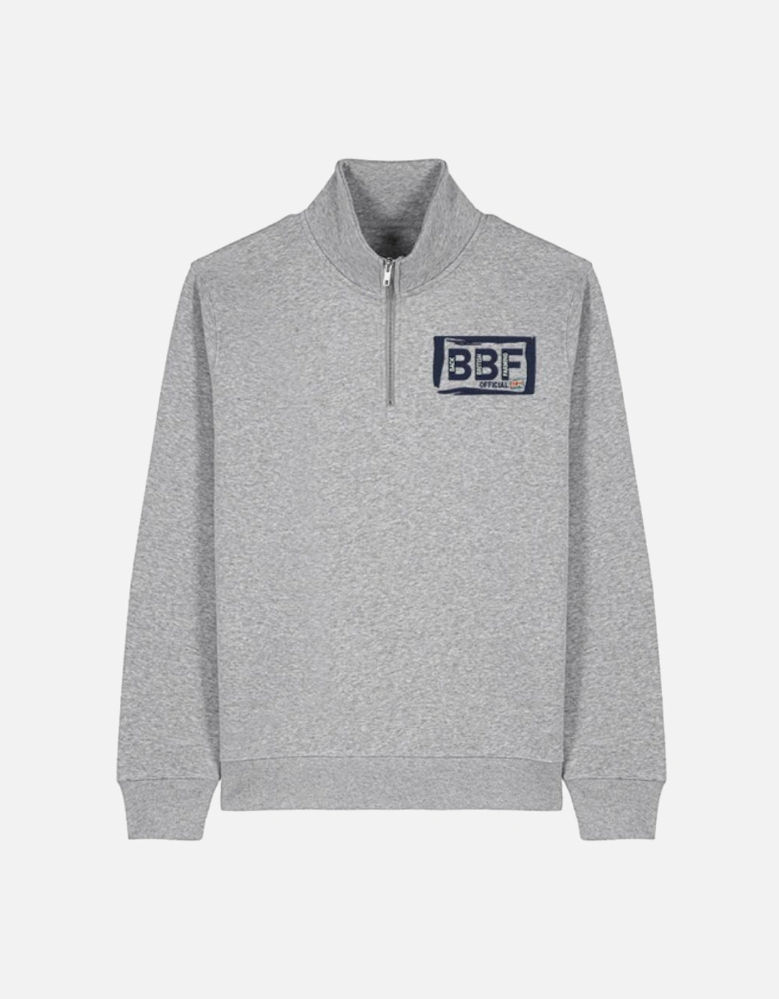 Back British Farming Premium Quarter Zip Heather Grey, 2 of 1