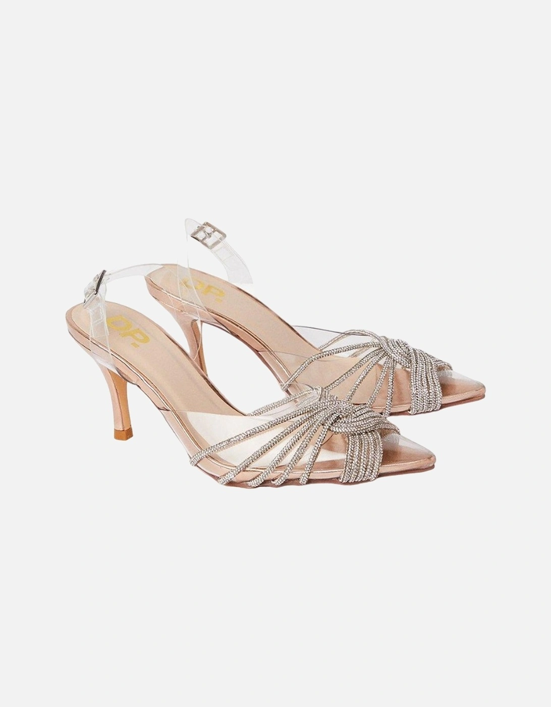 Women's Dorothy Perkins Womens/Ladies Brooke Crystal Sling Back Court Shoes - Tan - Size: 6