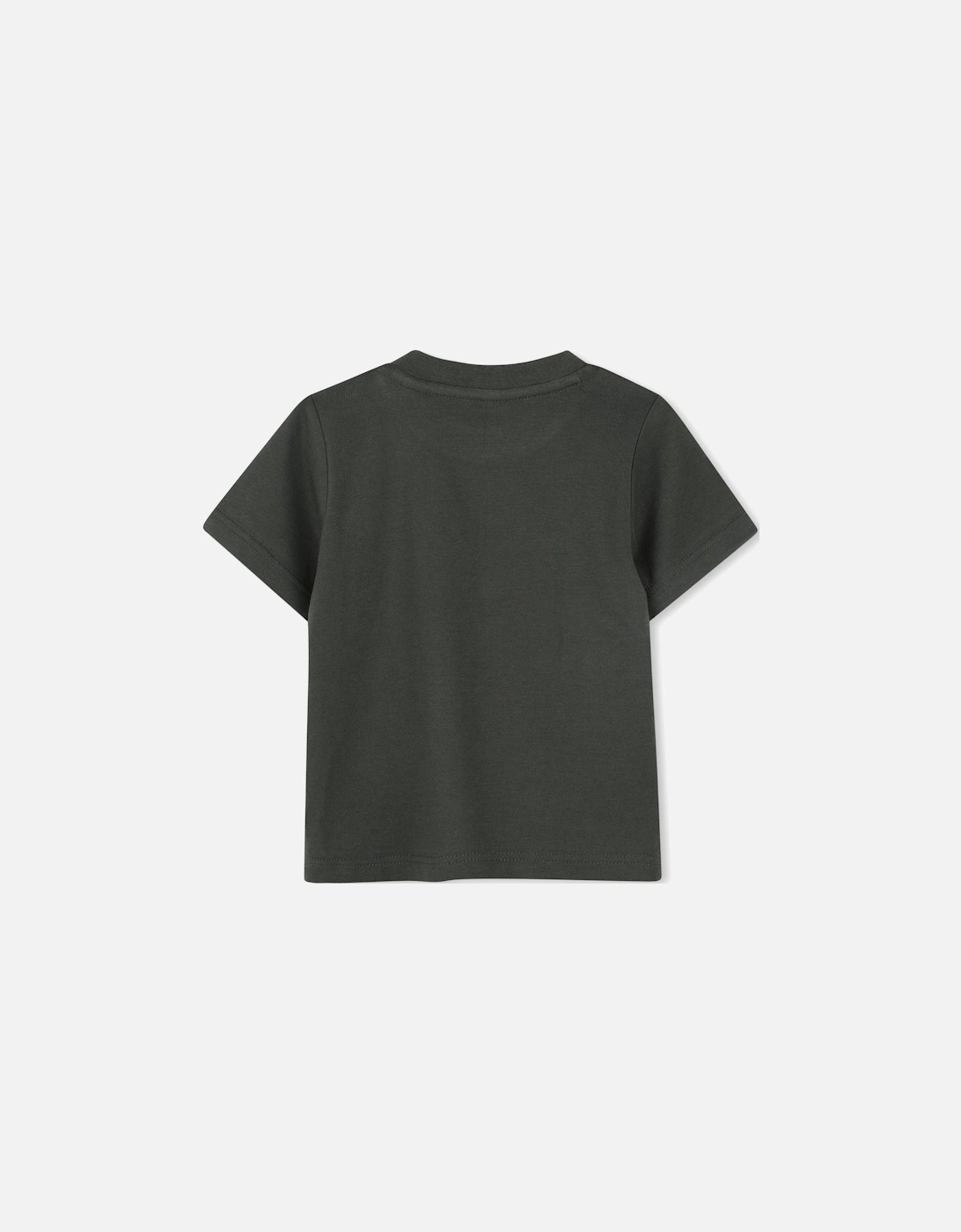 Boys Khaki Green Logo Top