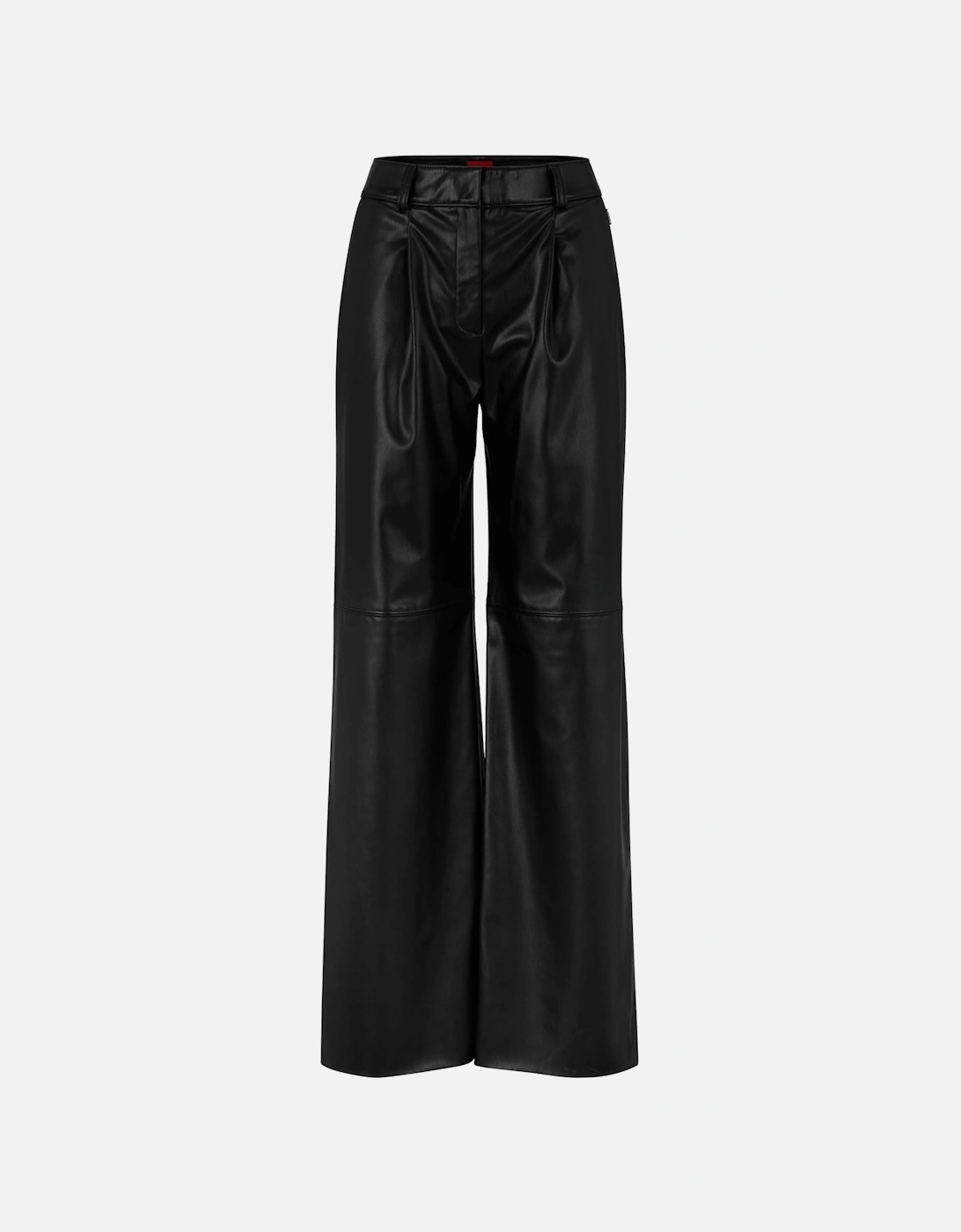 Hugo Boss Women's Herede-1 Leather Trousers - Black - Size: 8/None