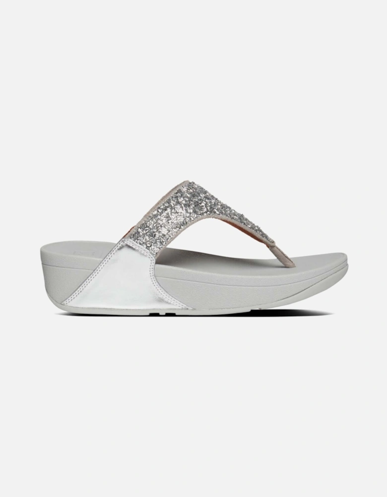 Lulu Summerfoil Toe-Thong Sandals