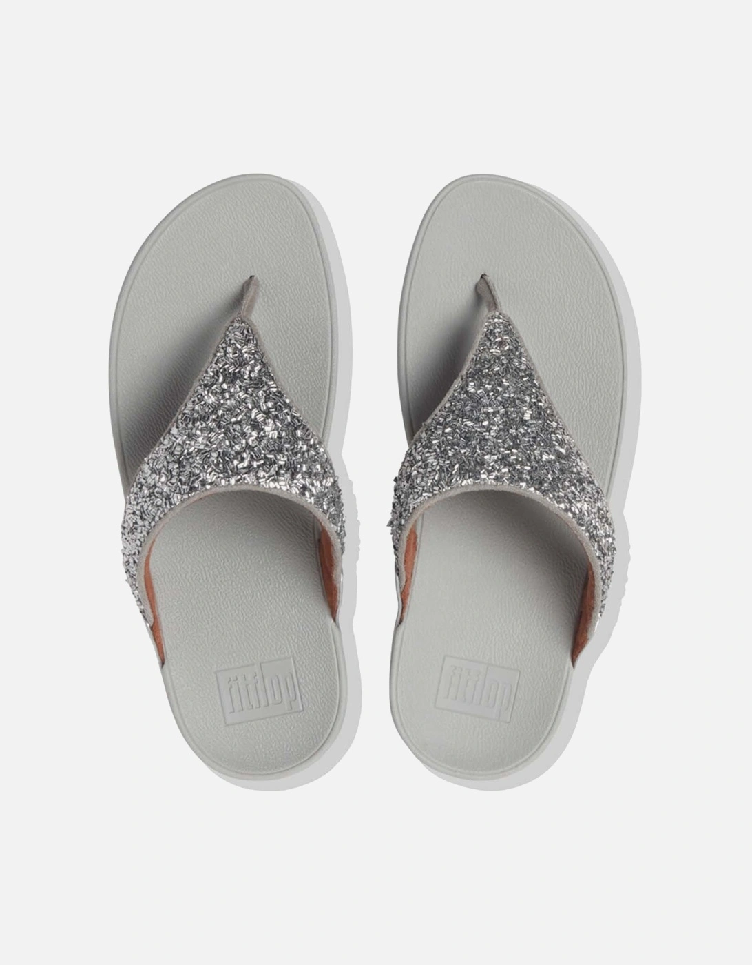 Lulu Summerfoil Toe-Thong Sandals