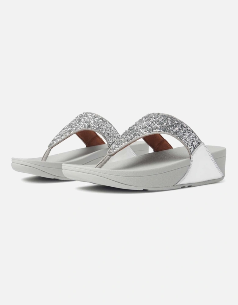 Lulu Summerfoil Toe-Thong Sandals