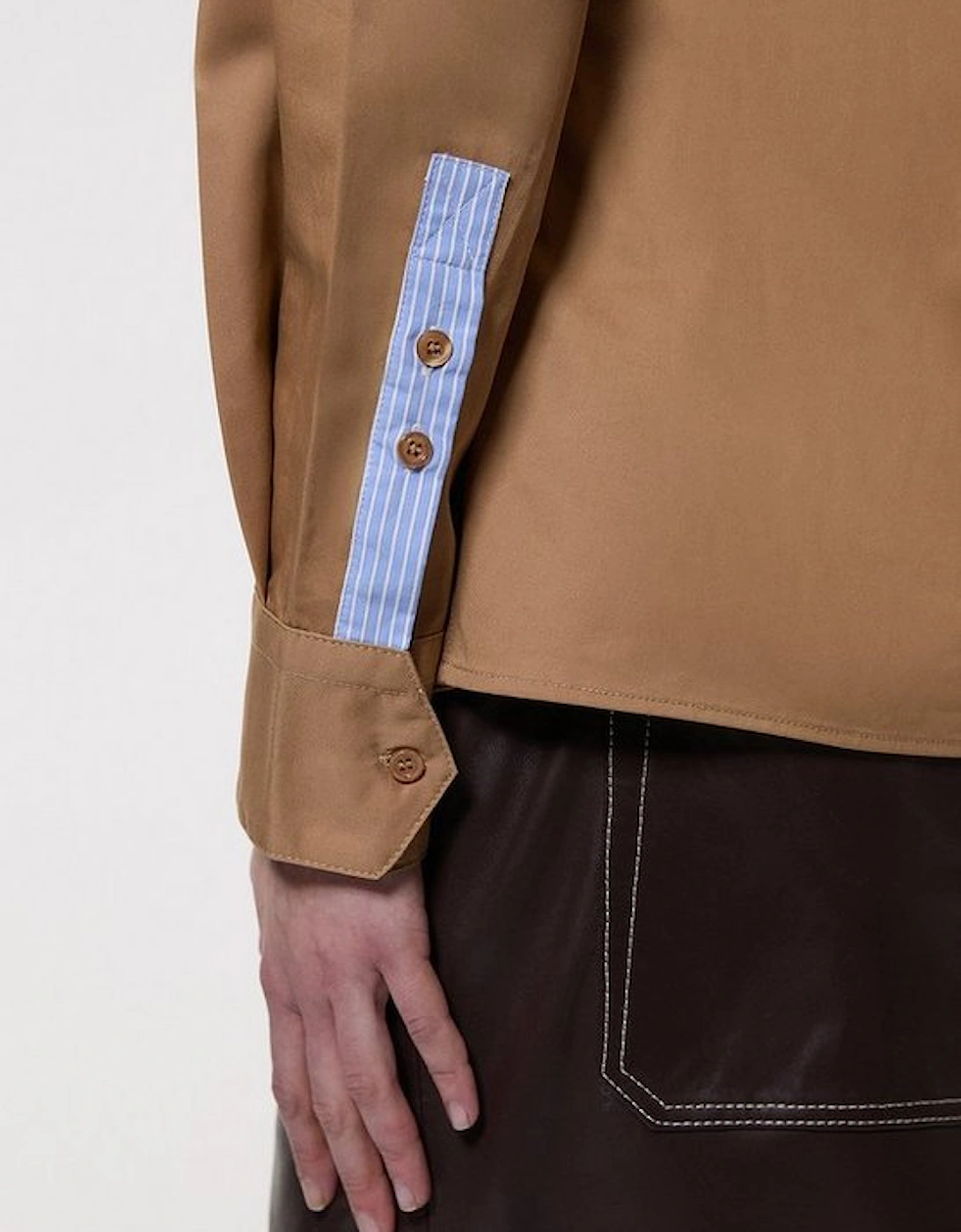 Cotton Contrast Tailored Shirt