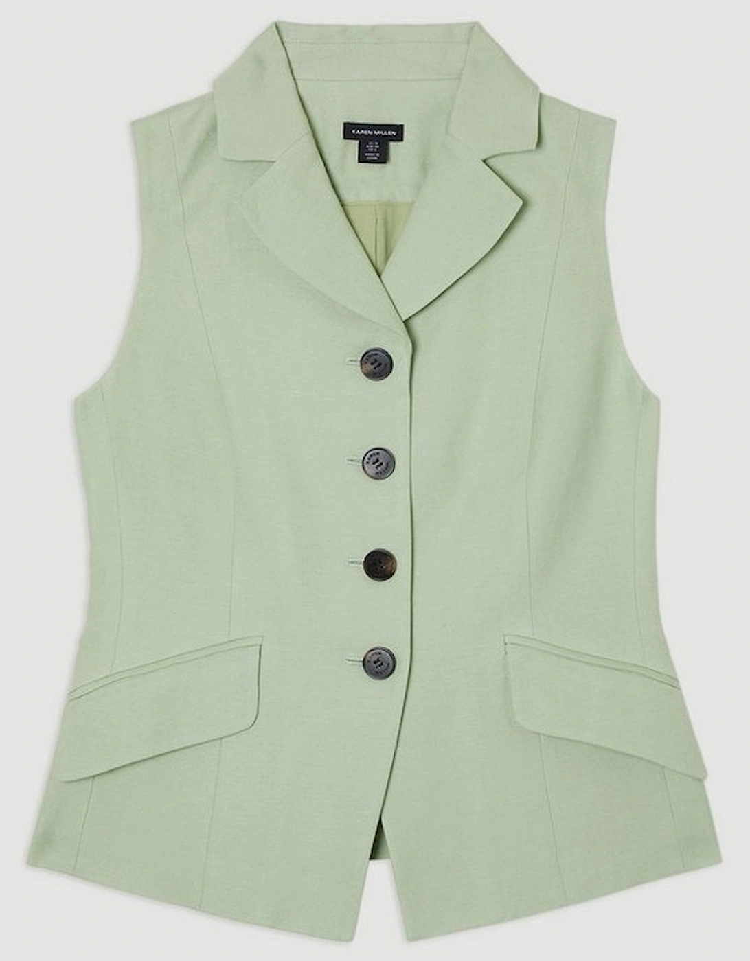 Viscose Linen Tailored Waistcoat