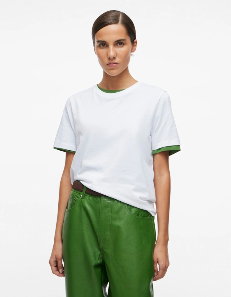 Pima Short Sleeve O-neck Tee Bright White