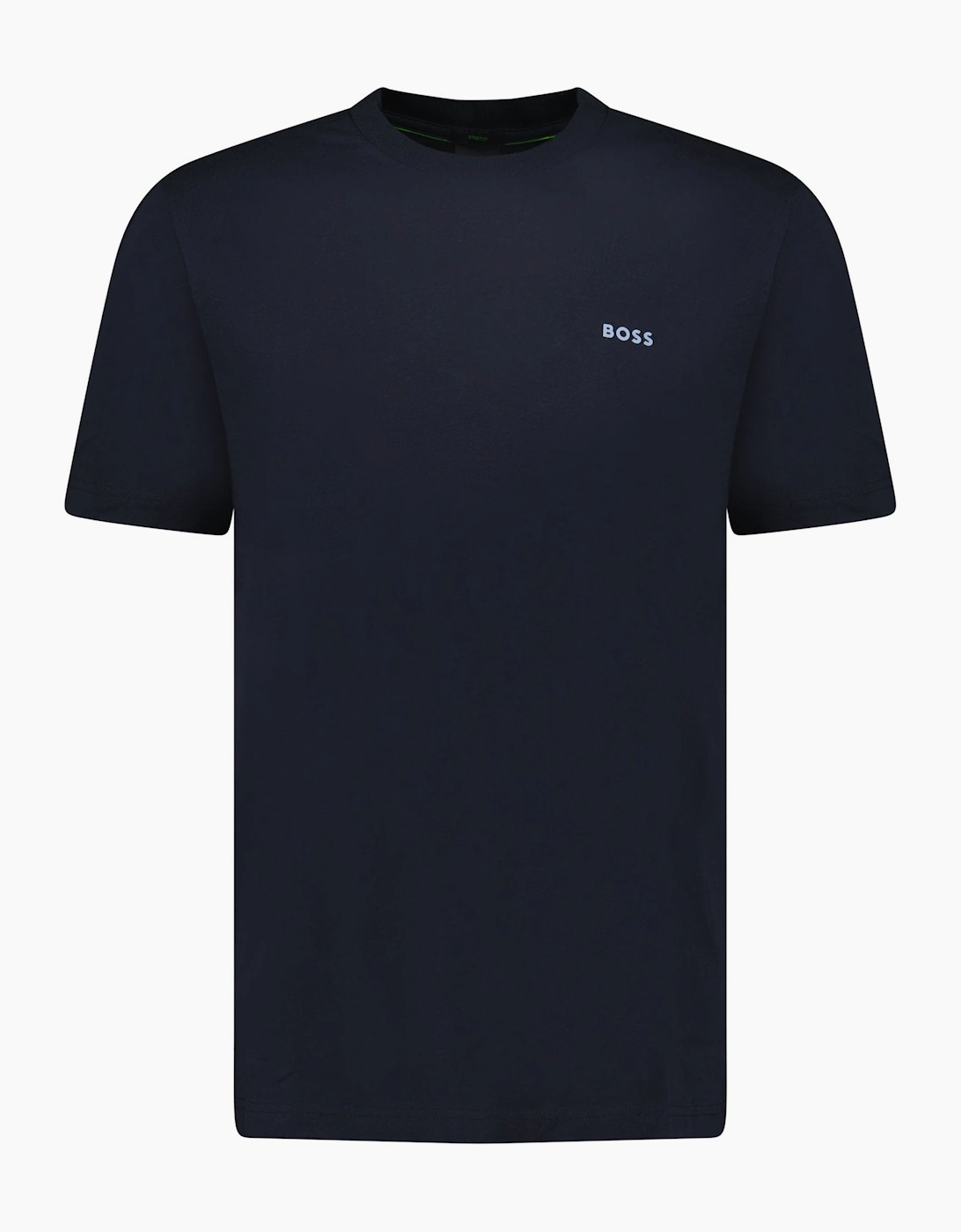 Hugo Boss Men's Navy Blue Logo-Stamp T-Shirt In - Size: 38