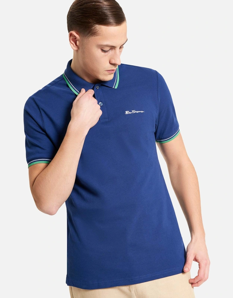 Mens Signature Pique Short Sleeve Polo Shirt