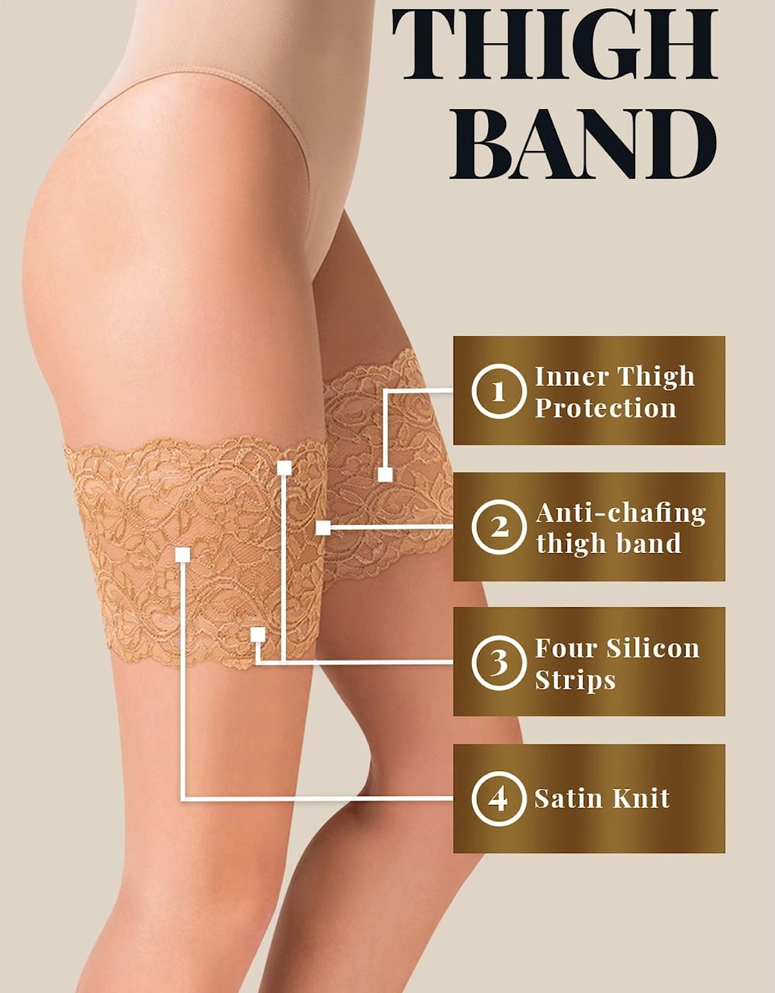 Lace hosiery by Women - Brown
