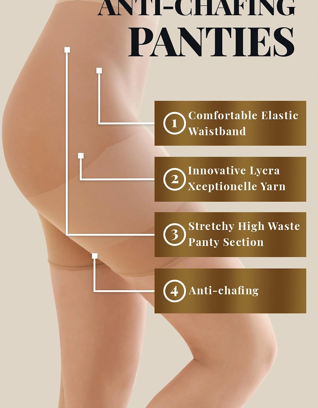 Lace hosiery by Women - Brown