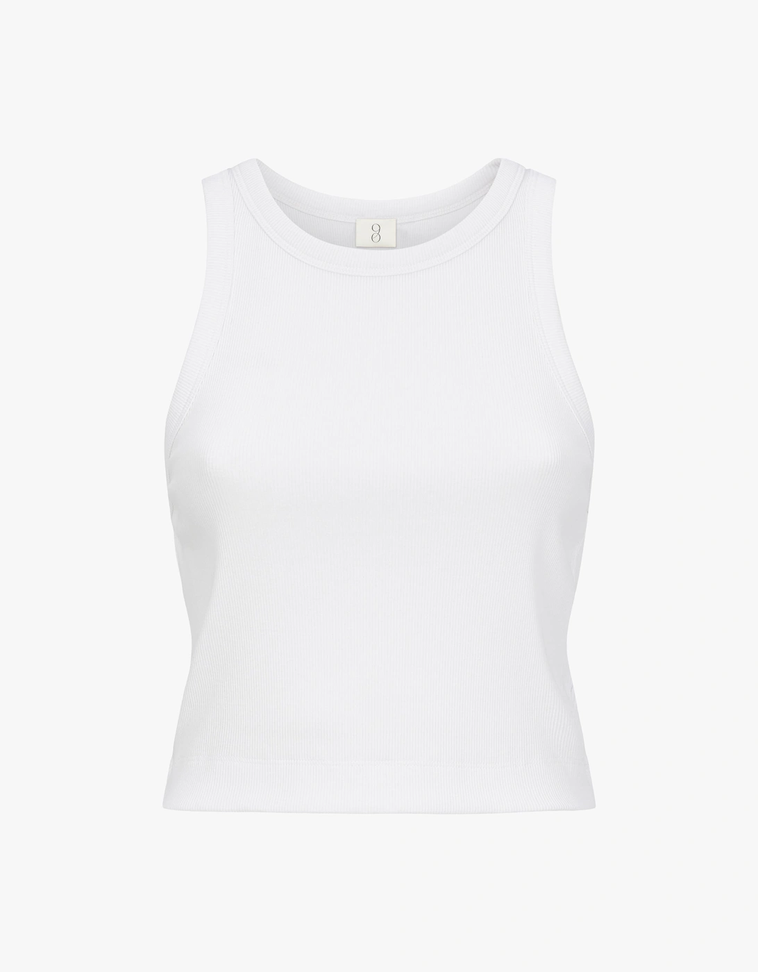 Bette Classic Rib Cropped Tank in White