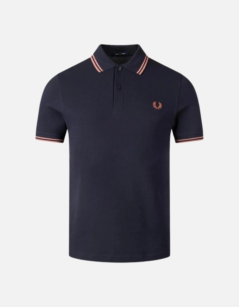 FP M3600 Twin Tipped Polo - Navy/Cinnamon