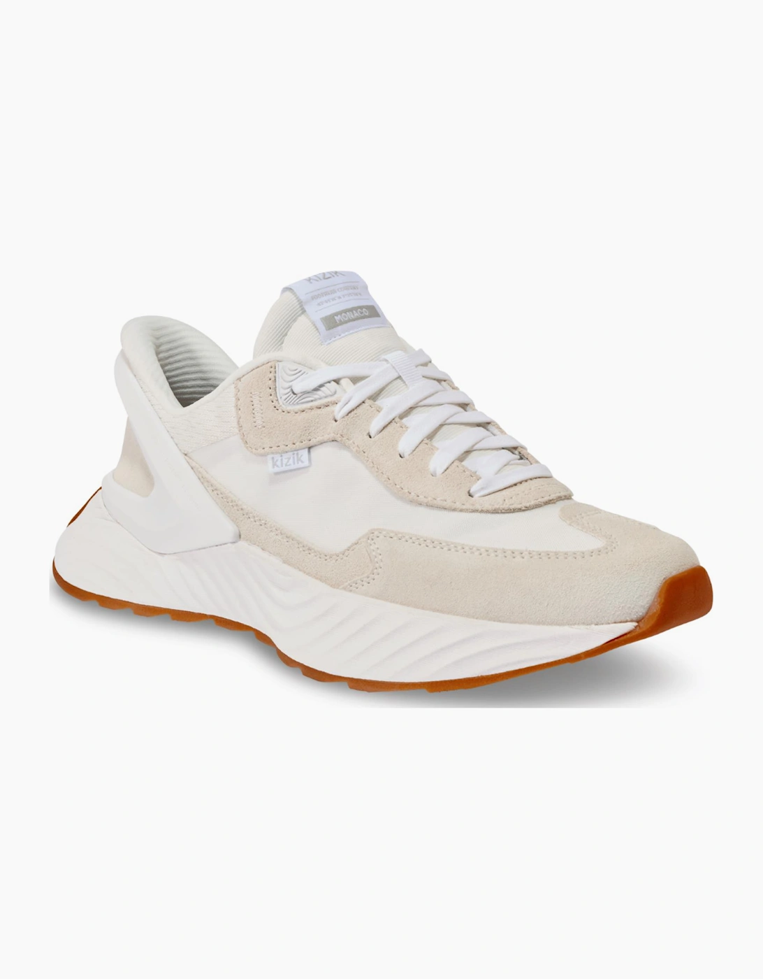 Men's Kizik Mens Monaco Slip On Suede Trainers - White - Size: 10