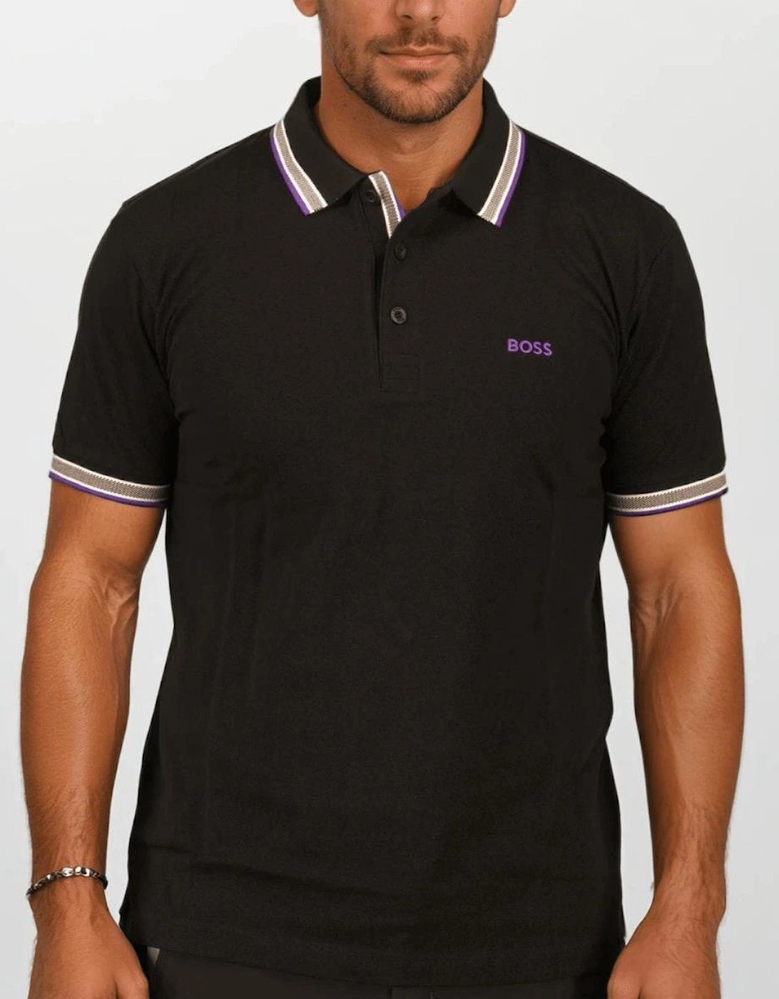 Paddy Polo Shirt Purple & Black