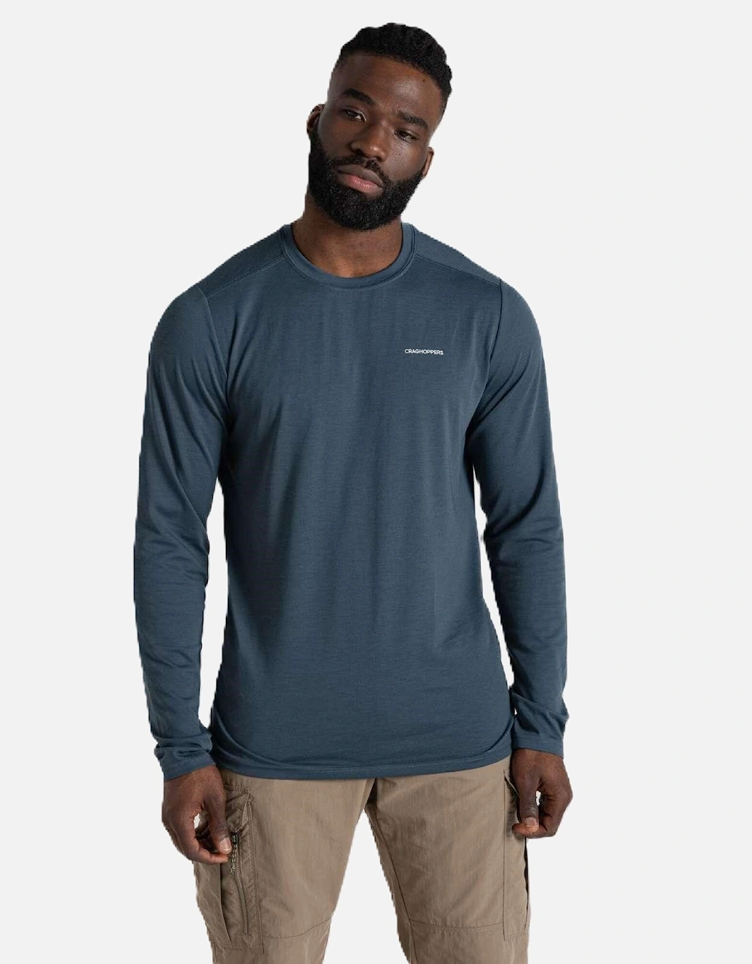 Craghoppers Men's Blue Nosilife Abel Long Sleeve T-Shirt  40 L