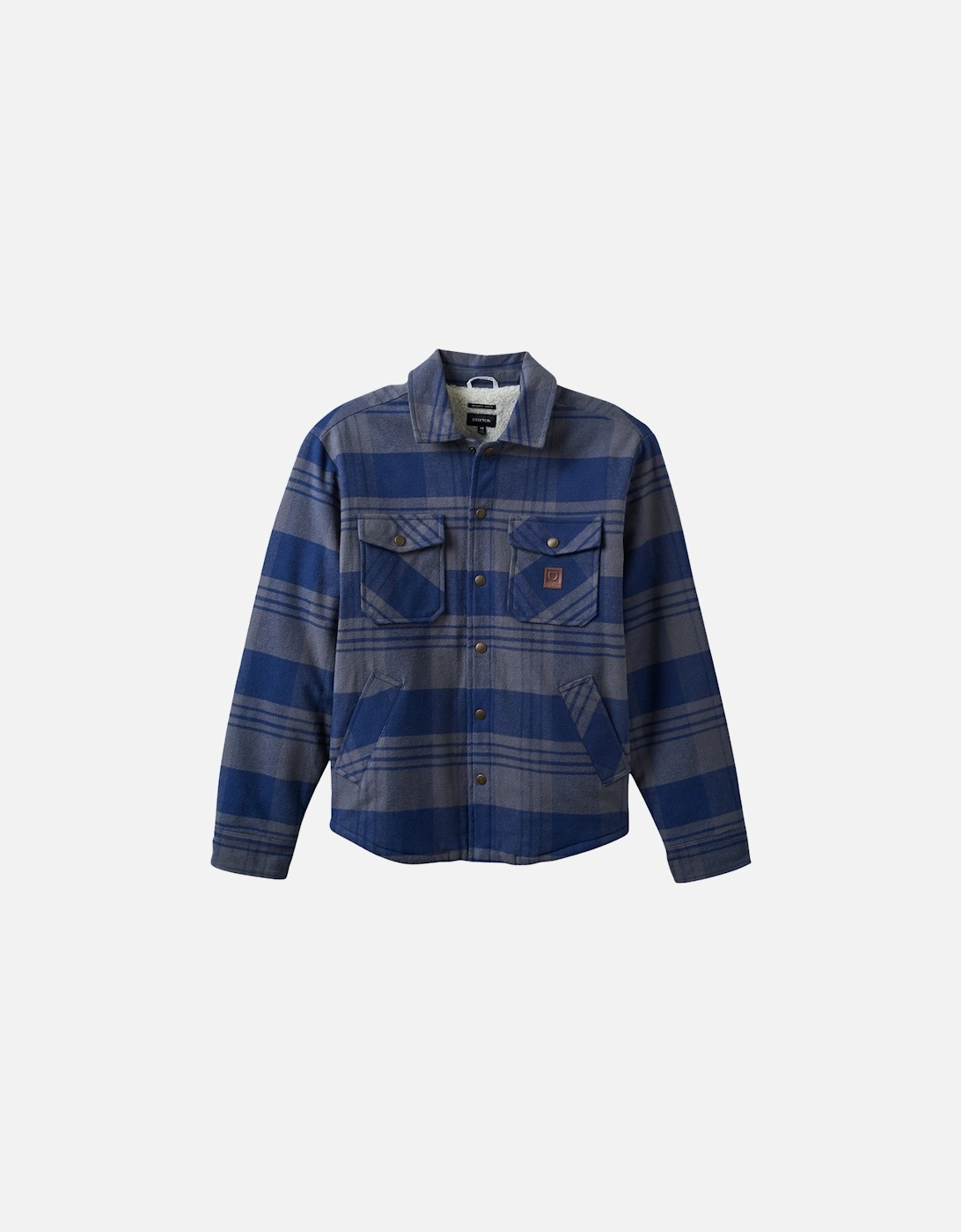 Men's Brixton Washed Navy/Beige Plaid Durham Lined Jacket - Size: 38/Regular