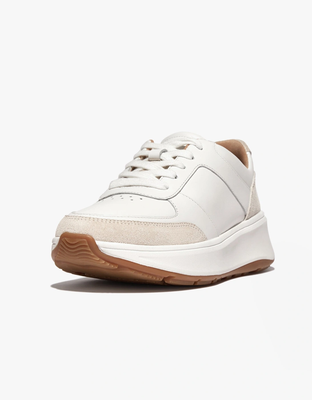 F-MODE Womens Flatform Trainers Urban White