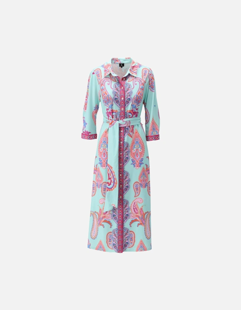 Paisley print midi dress