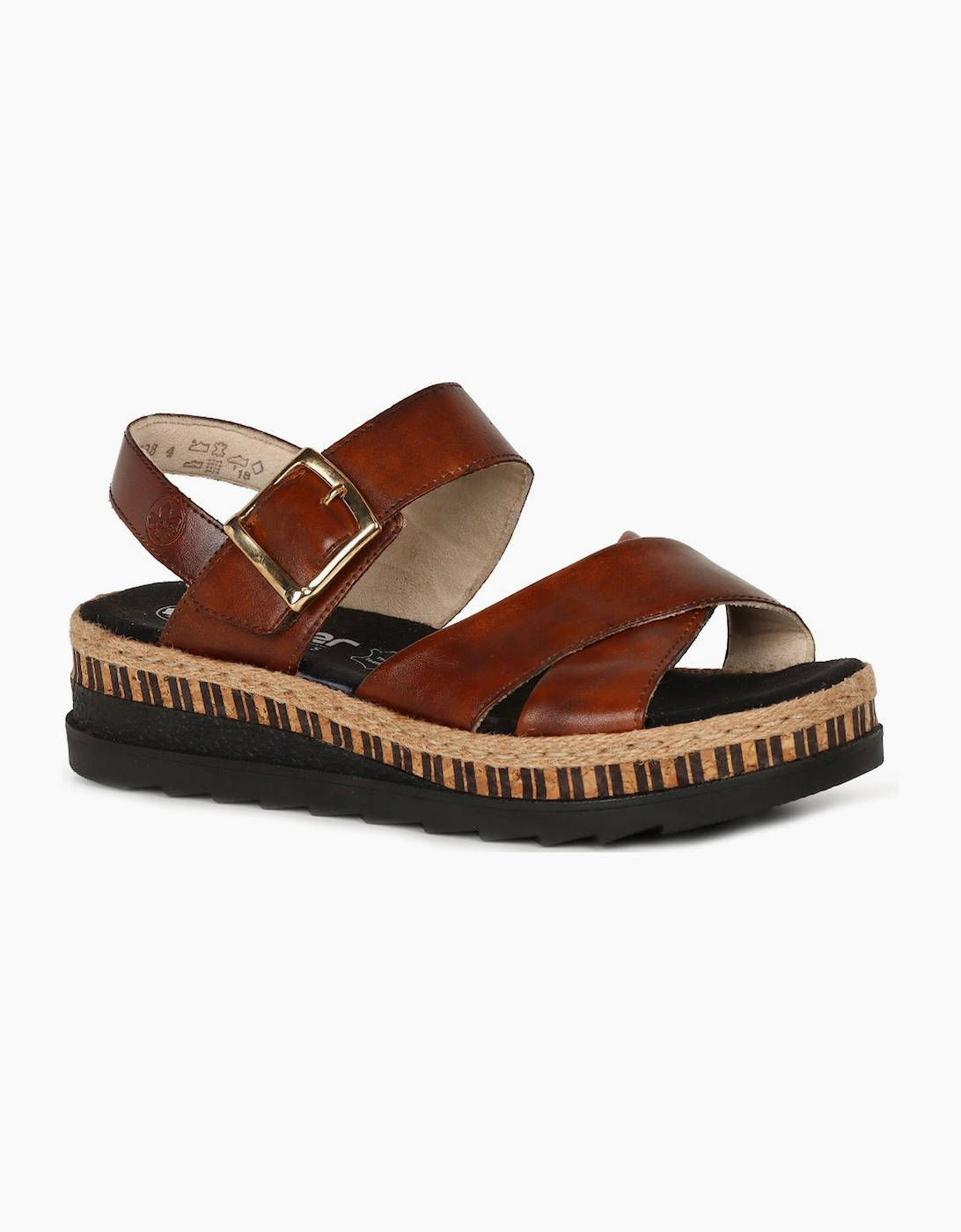 Rieker Women's Brown Cayman Sandals  8 Size 8