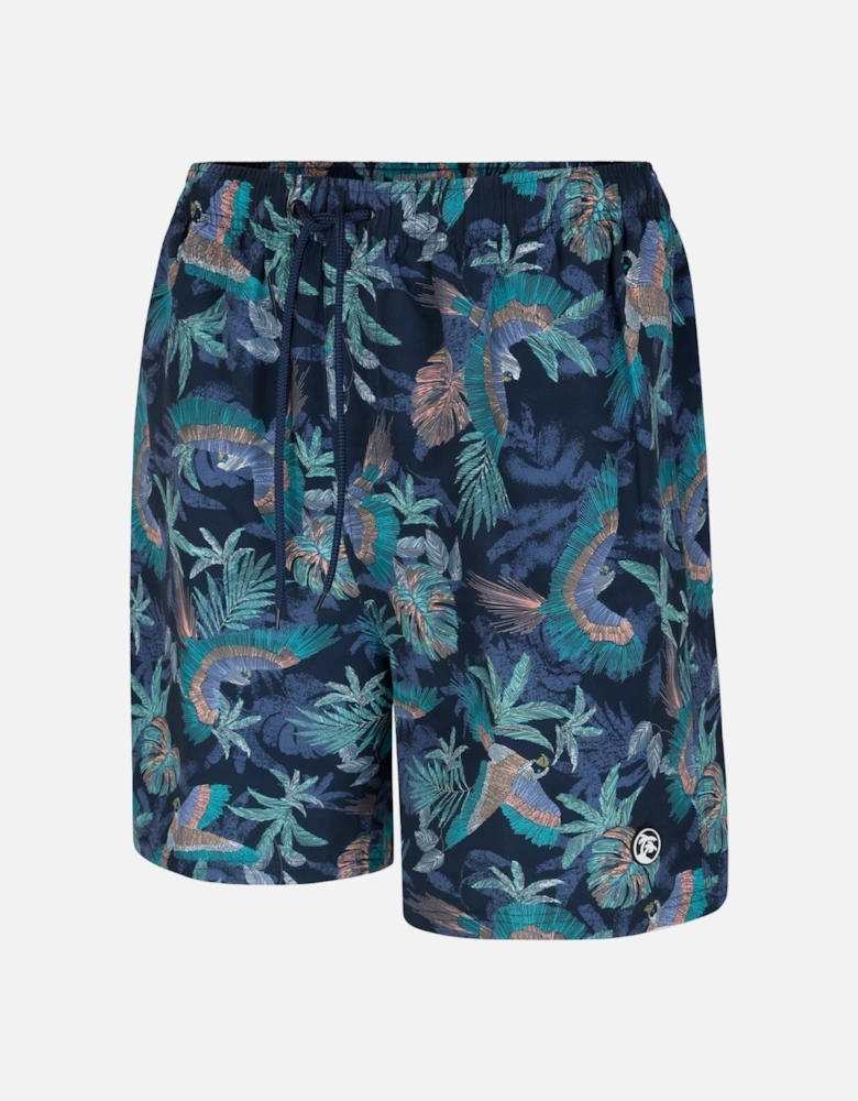 Mens Bird Print Big & Tall Boardshorts