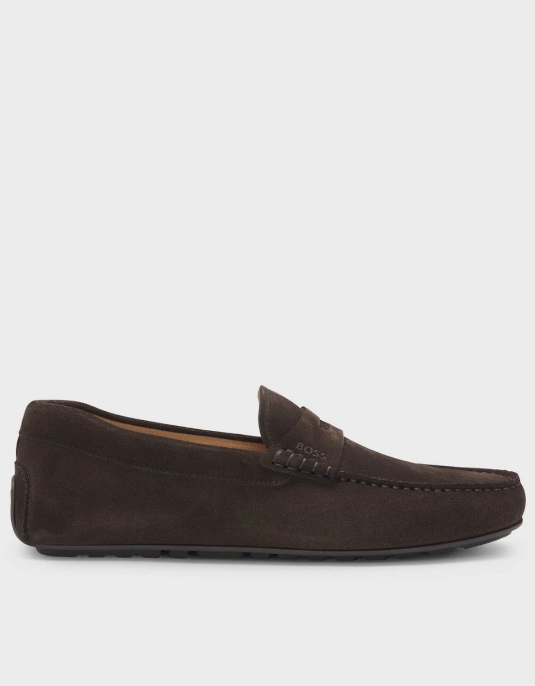 BOSS Orange Noel Mens Suede Driving Moccasins, 4 of 3