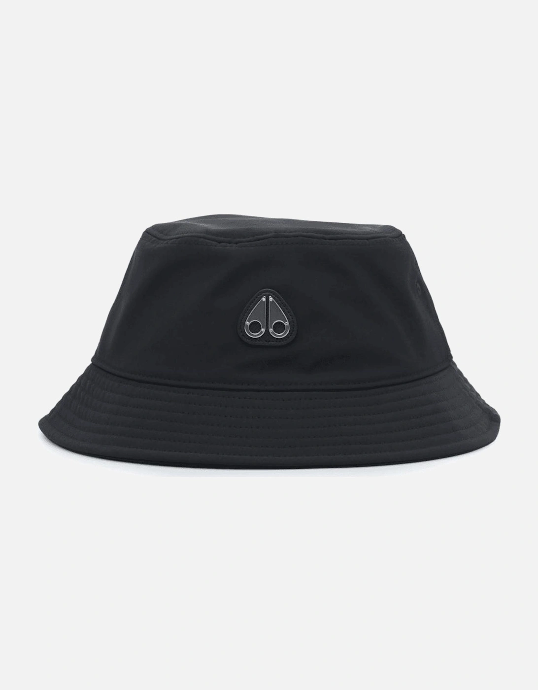 Moose Knuckles Men's Nylon Metal Logo Bucket Hat - Black - Size: ONE size