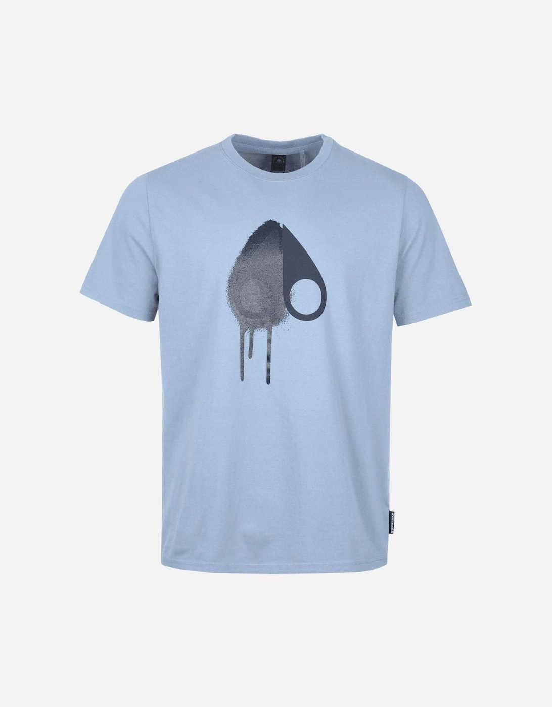 Moose Knuckles Men's Augustine Logo Sea Blue T-Shirt - Size: 36