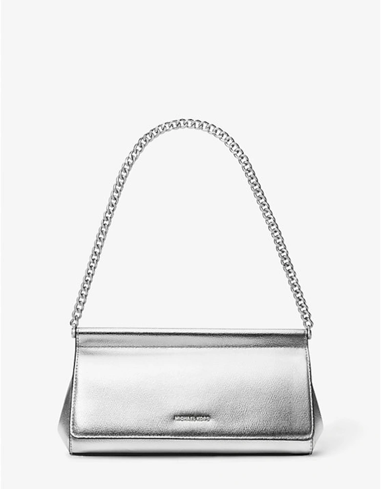 Carmine Medium Metallic Pebbled Leather Pochette