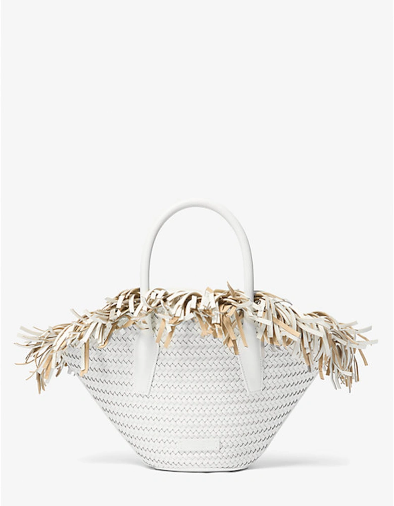 Sardinia Mini Woven Leather Basket Tote Bag
