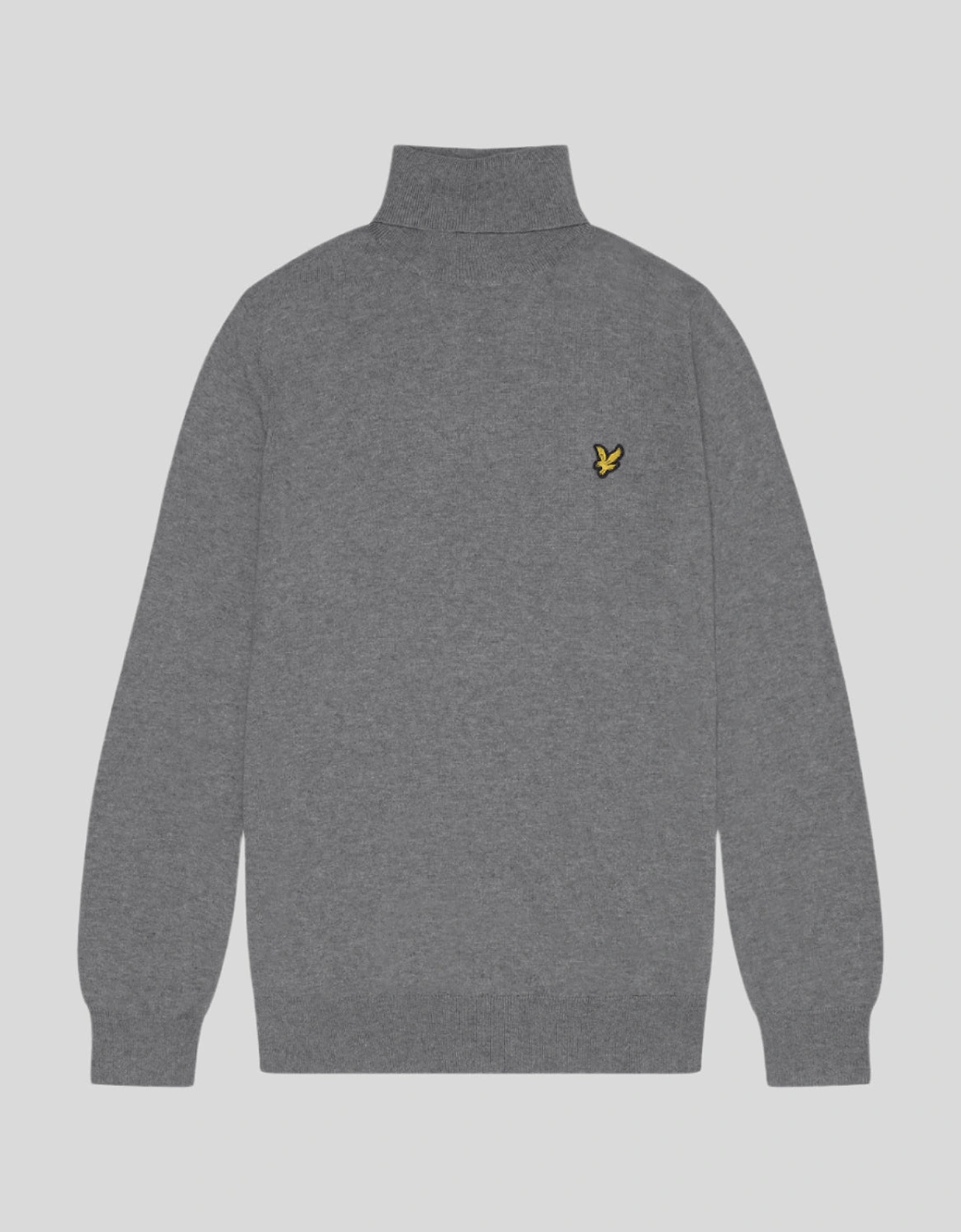 Lyle And Scott Men's Grey Cotton Merino Turtleneck Jumper - : S